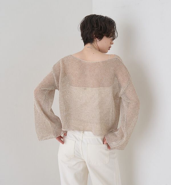 Rouge vif「【定番人気】【2026SS新作】前後2WAYペーパーメッシュニットプルオーバー」|ニット・セーター|