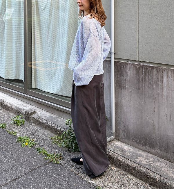 Rouge vif「【定番人気】【2026SS新作】前後2WAYペーパーメッシュニットプルオーバー」|ニット・セーター|