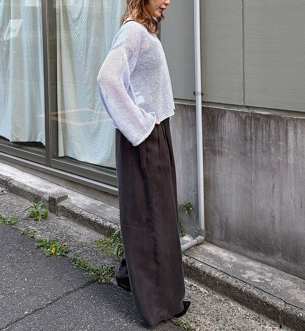 Rouge vif「【定番人気】【2026SS新作】前後2WAYペーパーメッシュニットプルオーバー」|ニット・セーター|