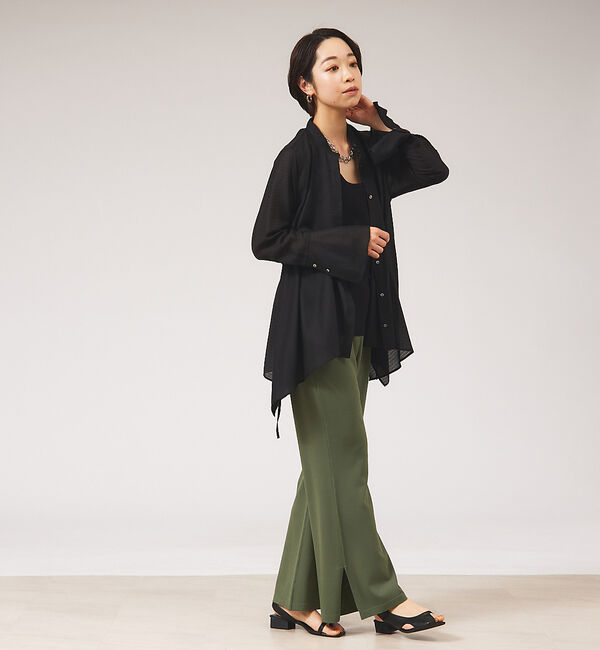 qualite「エアリージャガードブラウス」|シャツ・ブラウス|