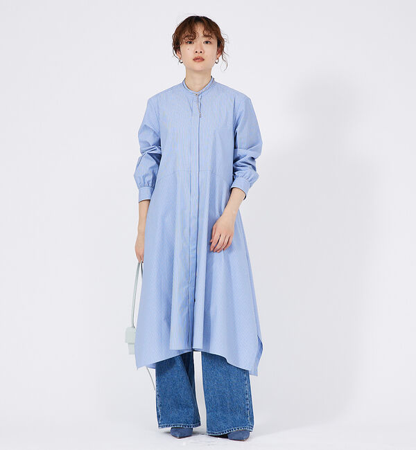 qualite「イレギュラーヘムシャツワンピース」|ワンピース|