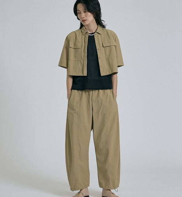 qualite「【接触冷感・透湿・撥水・UVカット】ナイロンタスランパラシュートパンツ/セットア」|その他|