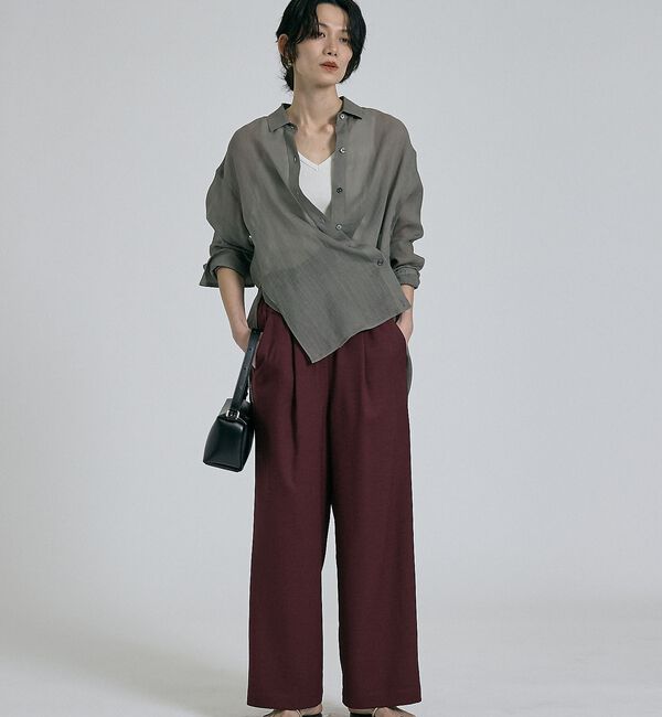 qualite「リネン混レギュラーシャツ」|シャツ・ブラウス|