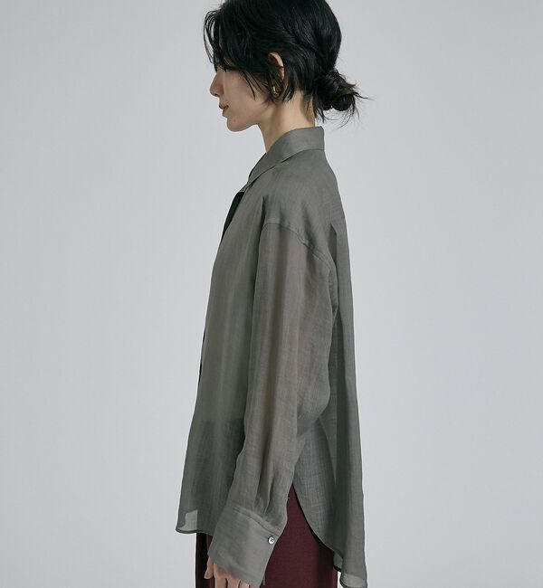 qualite「リネン混レギュラーシャツ」|シャツ・ブラウス|