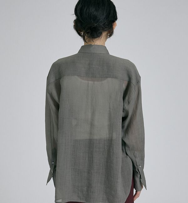 qualite「リネン混レギュラーシャツ」|シャツ・ブラウス|