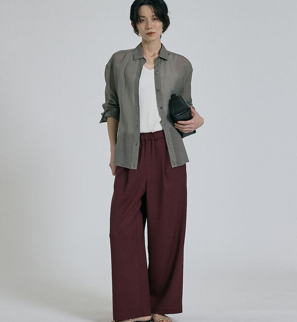 qualite「リネン混レギュラーシャツ」|シャツ・ブラウス|