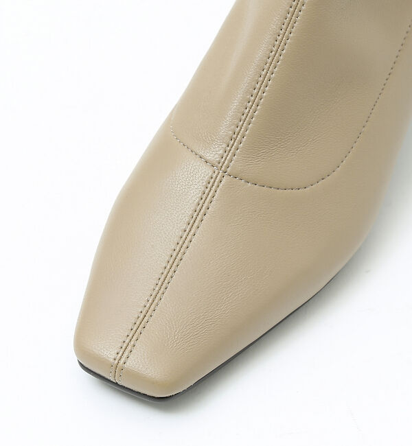 AU BANNISTER「【スノーソール/晴雨兼用】メタルラインヒールストレッチブーツ」|ショートブーツ|