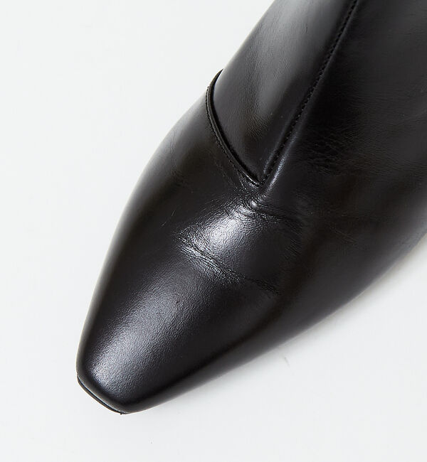 AU BANNISTER「【最高ブーツ/ 5.5cmヒール】スクエアトゥブーツ」|ショートブーツ|