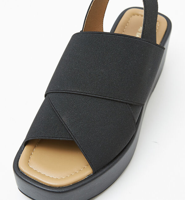 AU BANNISTER「エラスティッククロスウェッジサンダル」|サンダル|