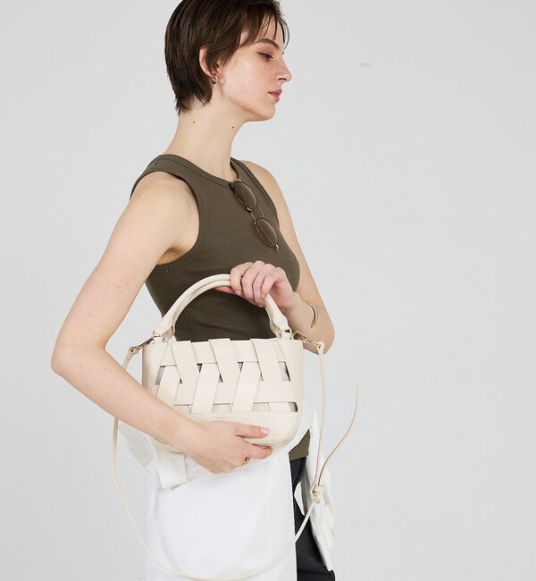 LOWELL things「Latti/レザー2WAYミニショルダーバッグ」|かごバッグ|