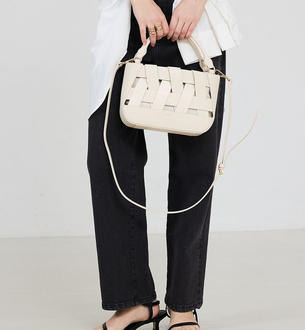 LOWELL things「Latti/レザー2WAYミニショルダーバッグ」|かごバッグ|