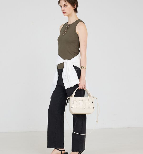 LOWELL things「Latti/レザー2WAYミニショルダーバッグ」|かごバッグ|