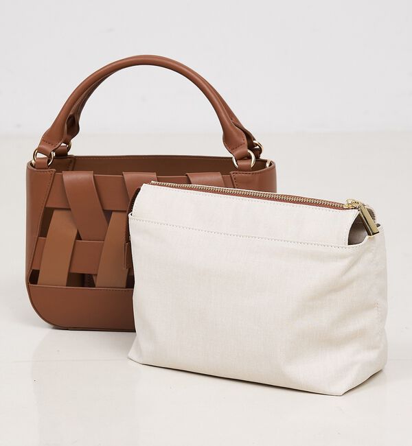 LOWELL things「Latti/レザー2WAYミニショルダーバッグ」|かごバッグ|