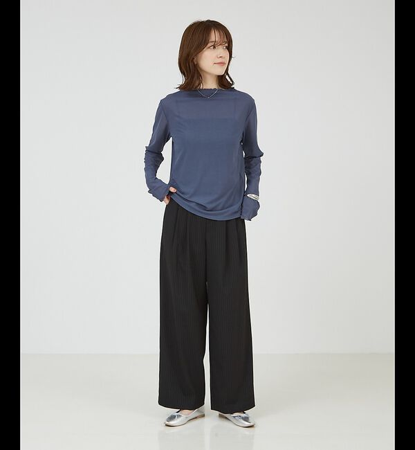 abahouse mavie「【セットアップ対応】ピンストライプ＆無地タックワイドパンツ」|その他|