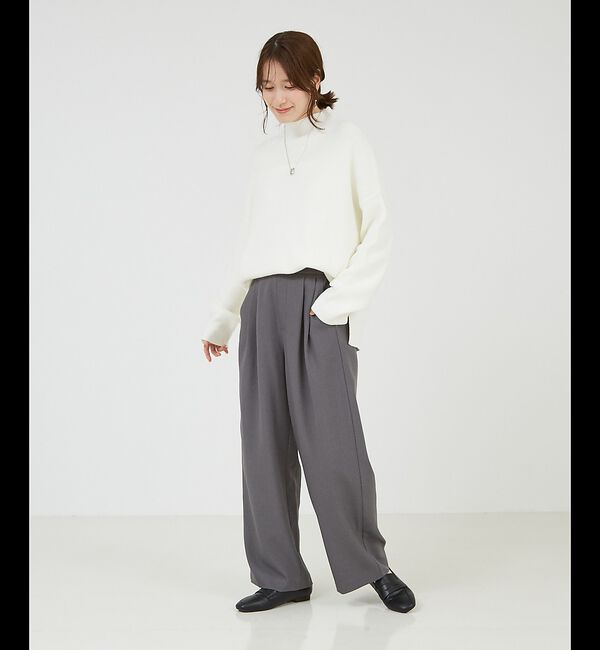 abahouse mavie「【セットアップ対応】ピンストライプ＆無地タックワイドパンツ」|その他|