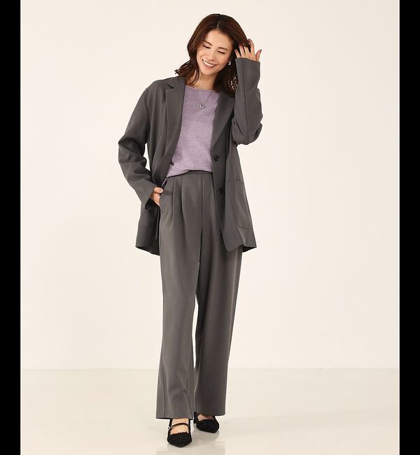 abahouse mavie「【セットアップ対応】ピンストライプ＆無地タックワイドパンツ」|その他|