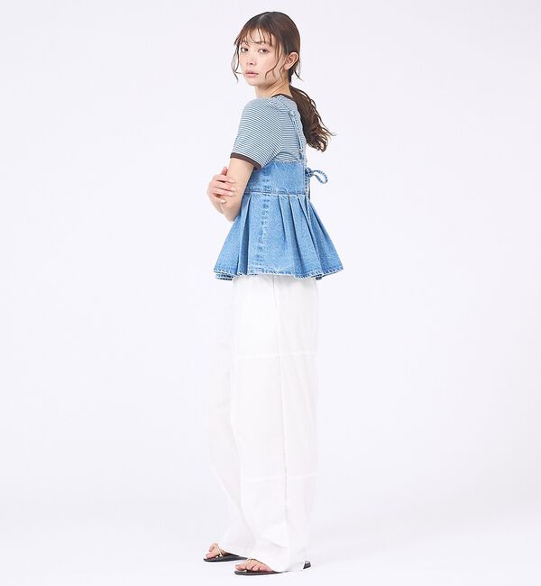 abahouse mavie「ウォッシュドデニムキャミ/レイヤード/バックリボン/春服/夏服」|キャミソール|