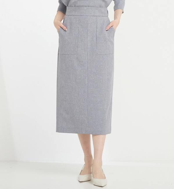 TIARA「ポケットタイトスカート」|スカート|ブルー