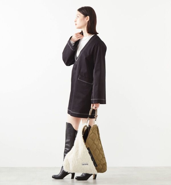 Soffitto「Vネックミニワンピース」|ワンピース|