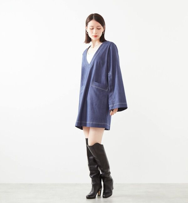 Soffitto「Vネックミニワンピース」|ワンピース|