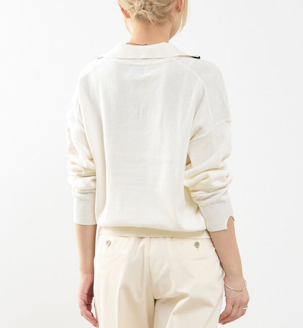 SOFFITTO「かぎ針刺繍スキッパーニット」|ニット・セーター|