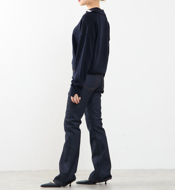 SOFFITTO「かぎ針刺繍スキッパーニット」|ニット・セーター|