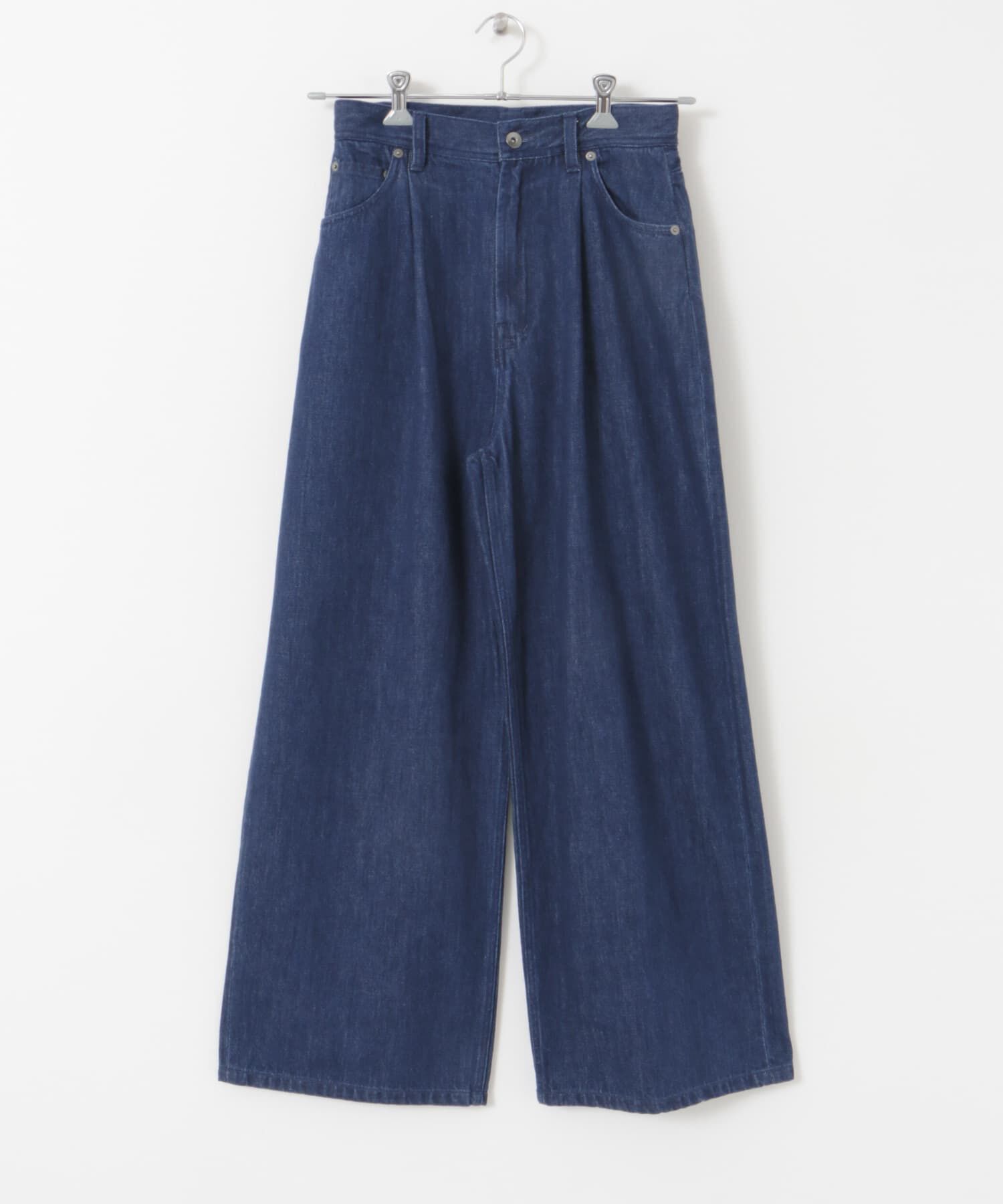 URBAN RESEARCH DOORS「Denim Tuck Wide Pants」|デニム|