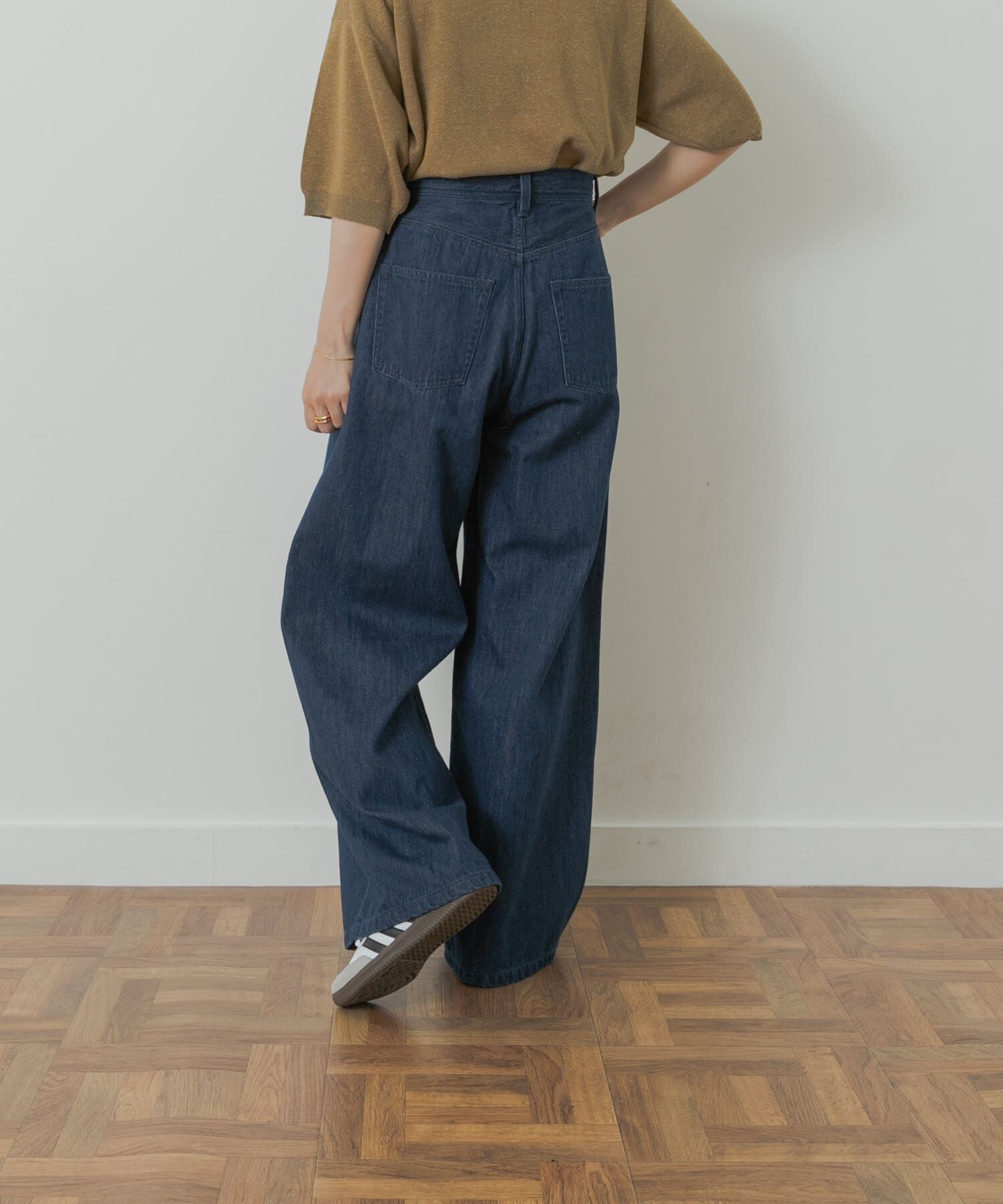 URBAN RESEARCH DOORS「Denim Tuck Wide Pants」|デニム|