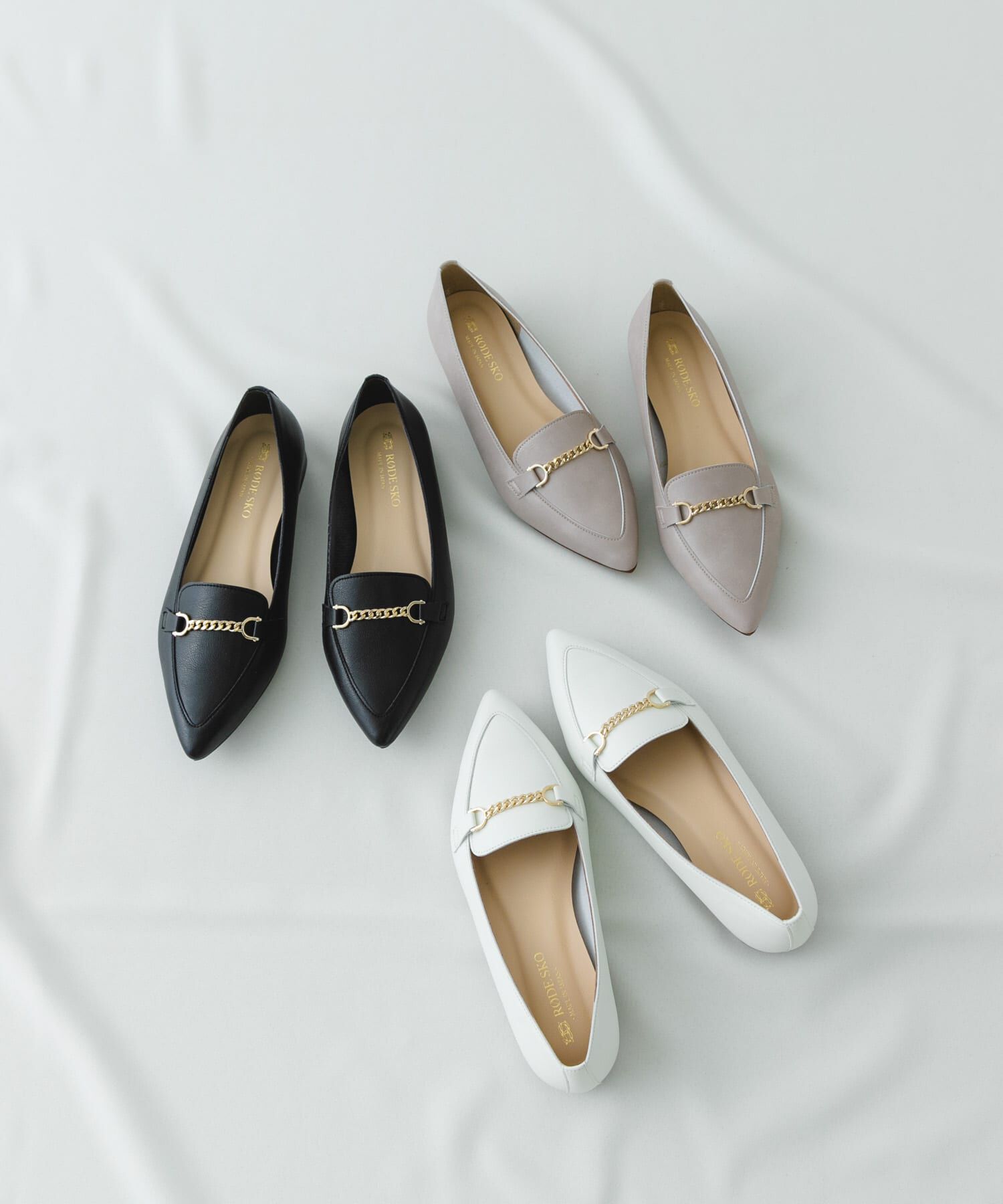 RODE SKO「『MADE IN JAPAN』プチチェーンフラットシューズ」|ローファー|