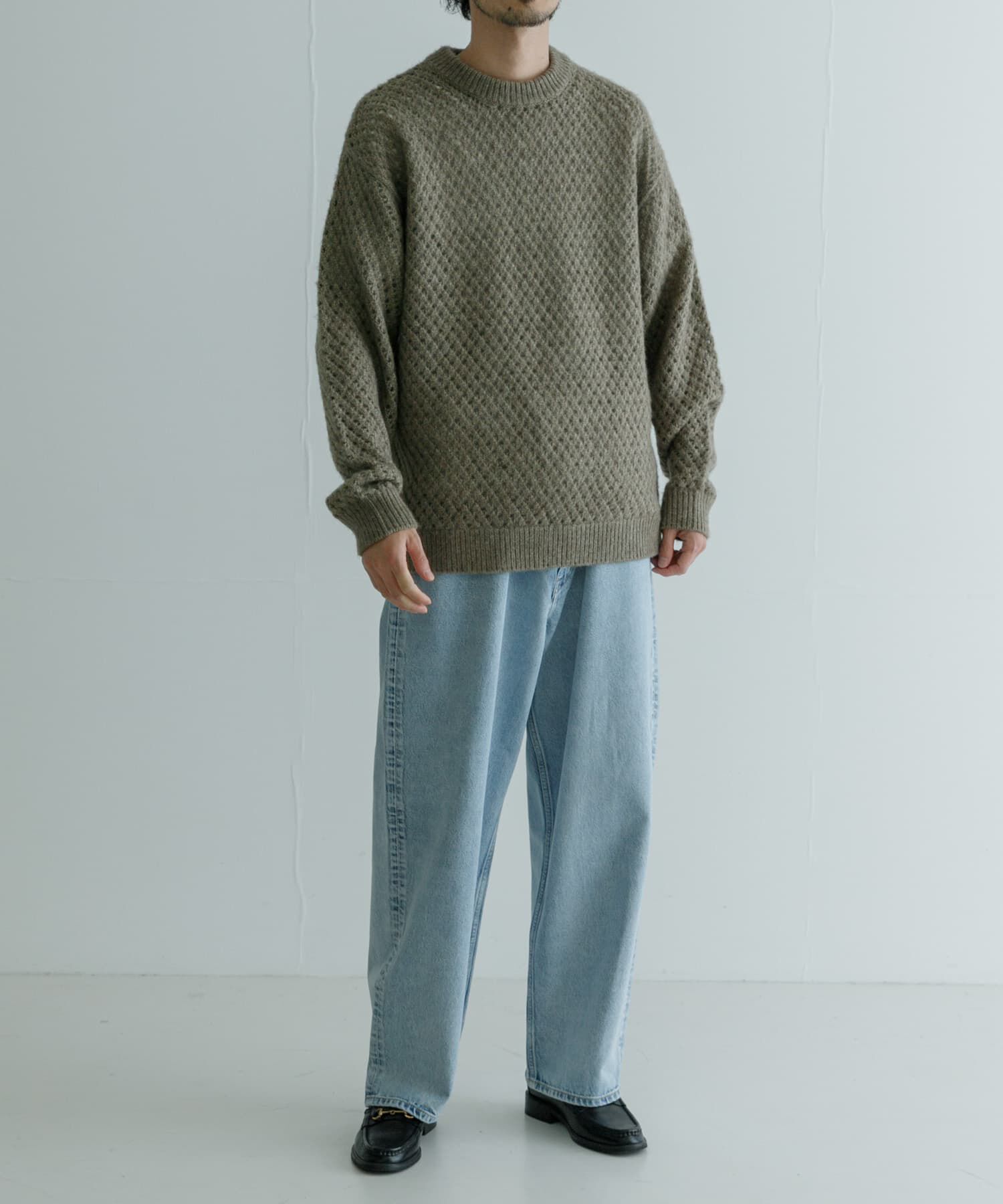 URBAN RESEARCH「ウールアクリルメッシュニット」|ニット・セーター|
