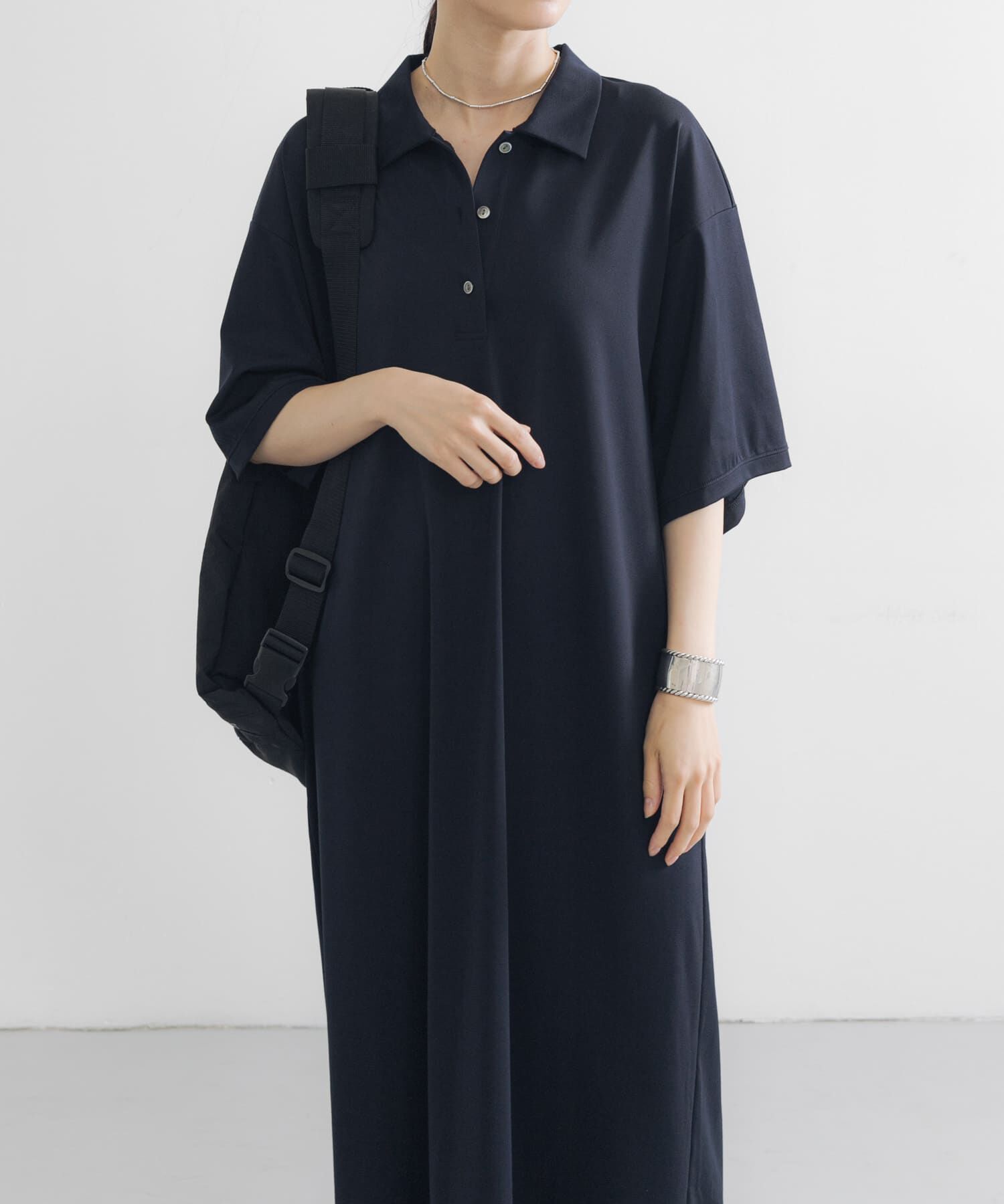 URBAN RESEARCH「レーヨンナイロンシャツカラーワンピース」|ワンピース|