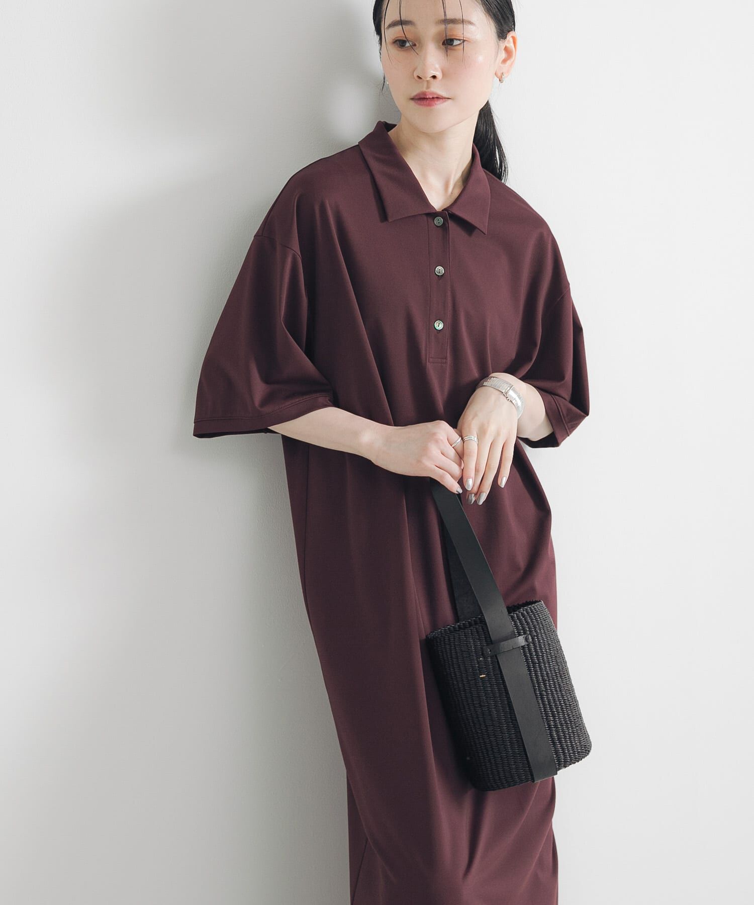 URBAN RESEARCH「レーヨンナイロンシャツカラーワンピース」|ワンピース|