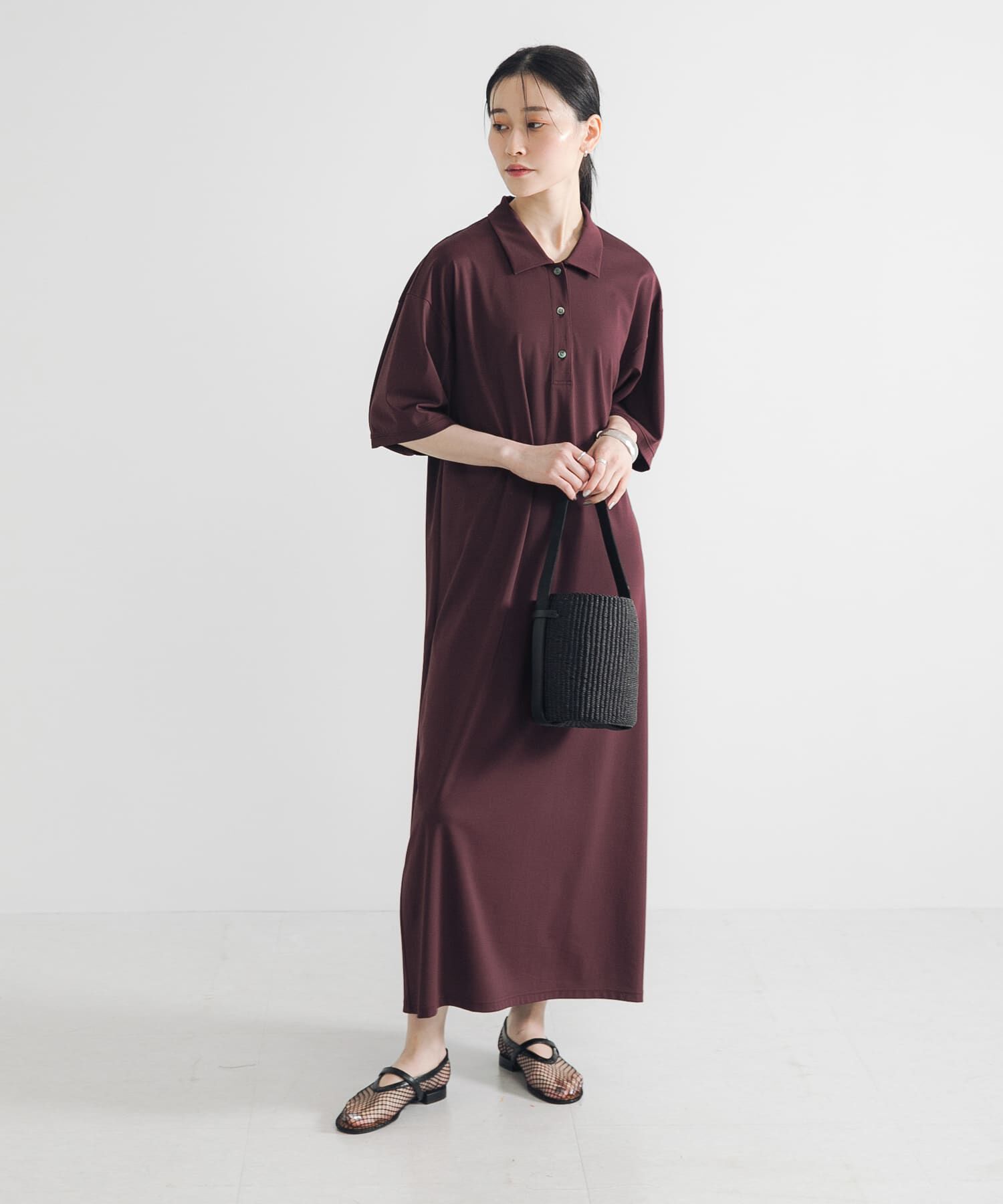 URBAN RESEARCH「レーヨンナイロンシャツカラーワンピース」|ワンピース|