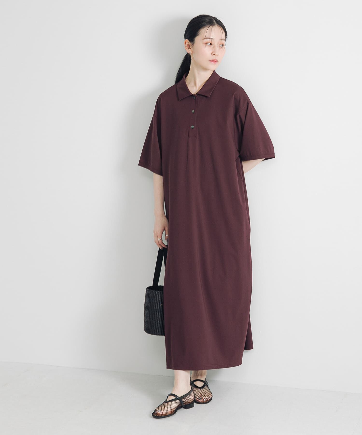 URBAN RESEARCH「レーヨンナイロンシャツカラーワンピース」|ワンピース|