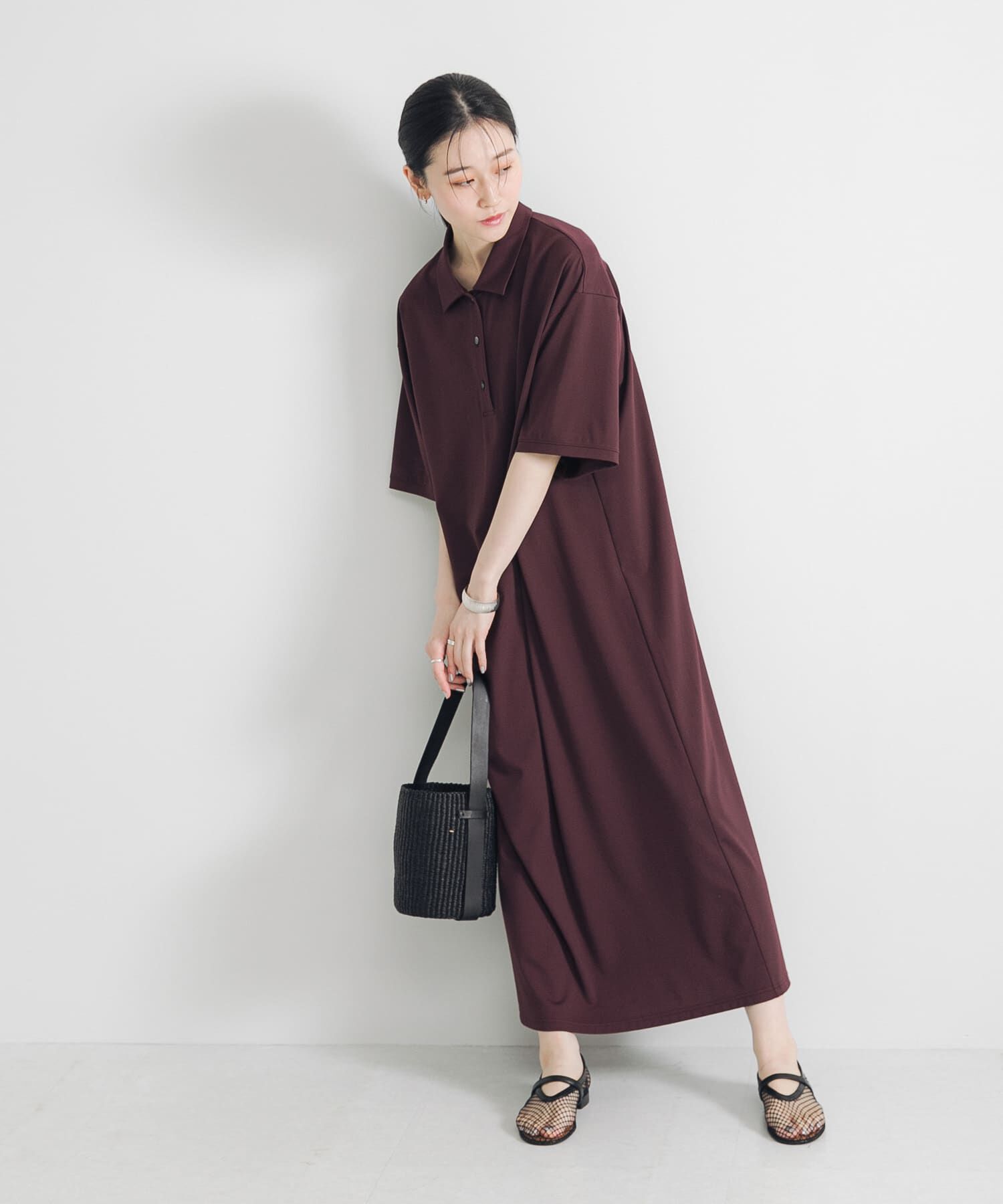 URBAN RESEARCH「レーヨンナイロンシャツカラーワンピース」|ワンピース|