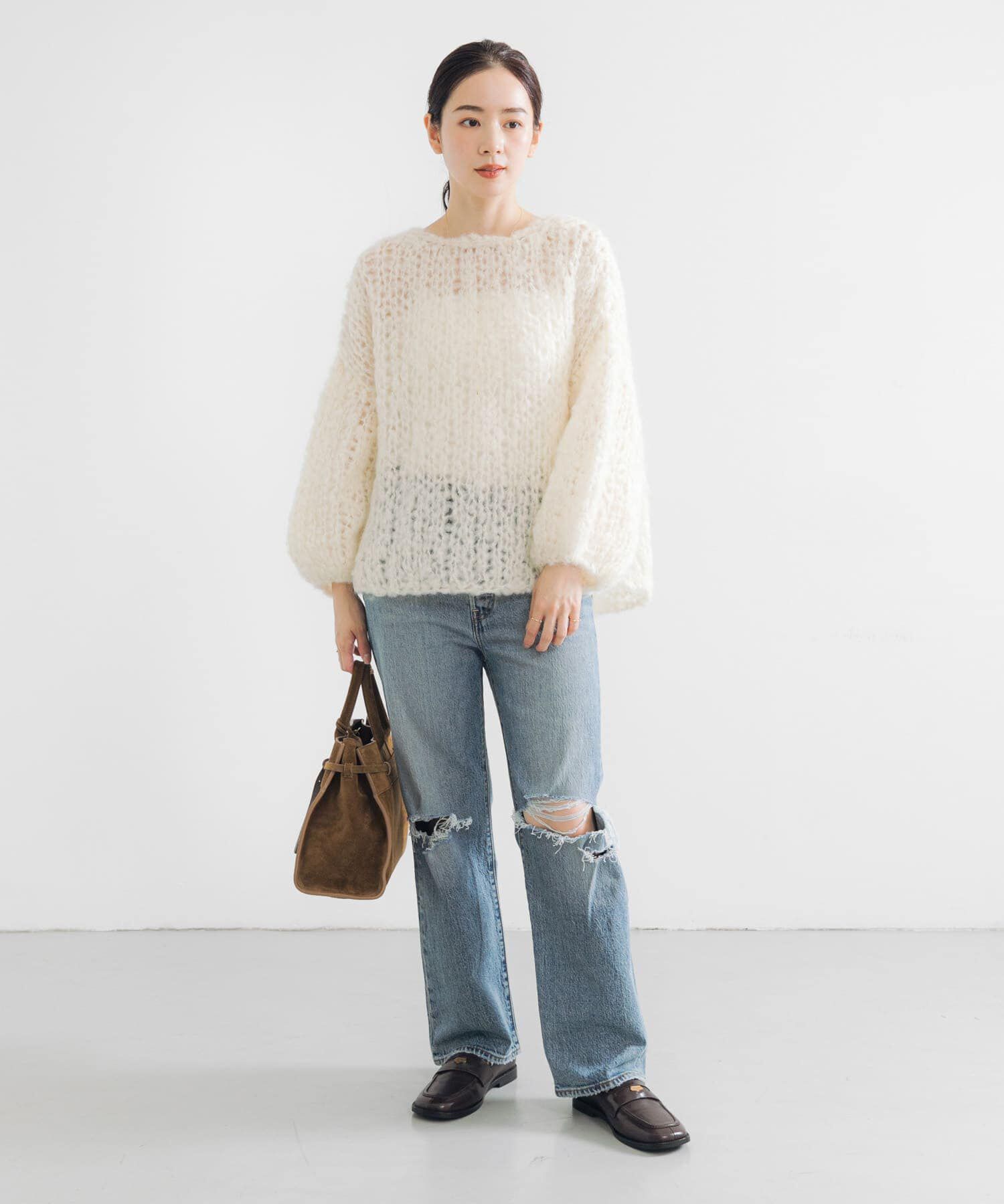 URBAN RESEARCH「モヘヤルーズハンドニット」|ニット・セーター|