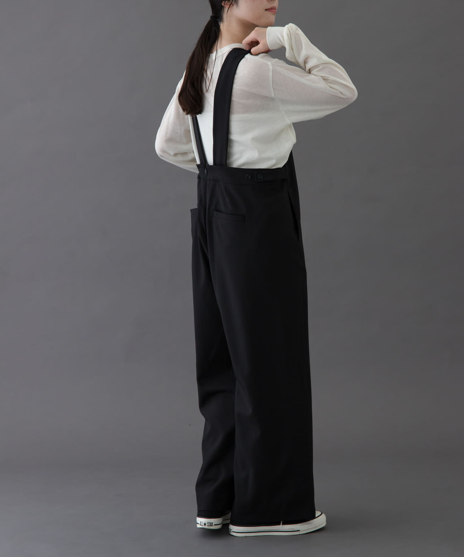 URBAN RESEARCH DOORS「FORK&SPOON　Uネックプラケットオーバーオール」|ワンピース|