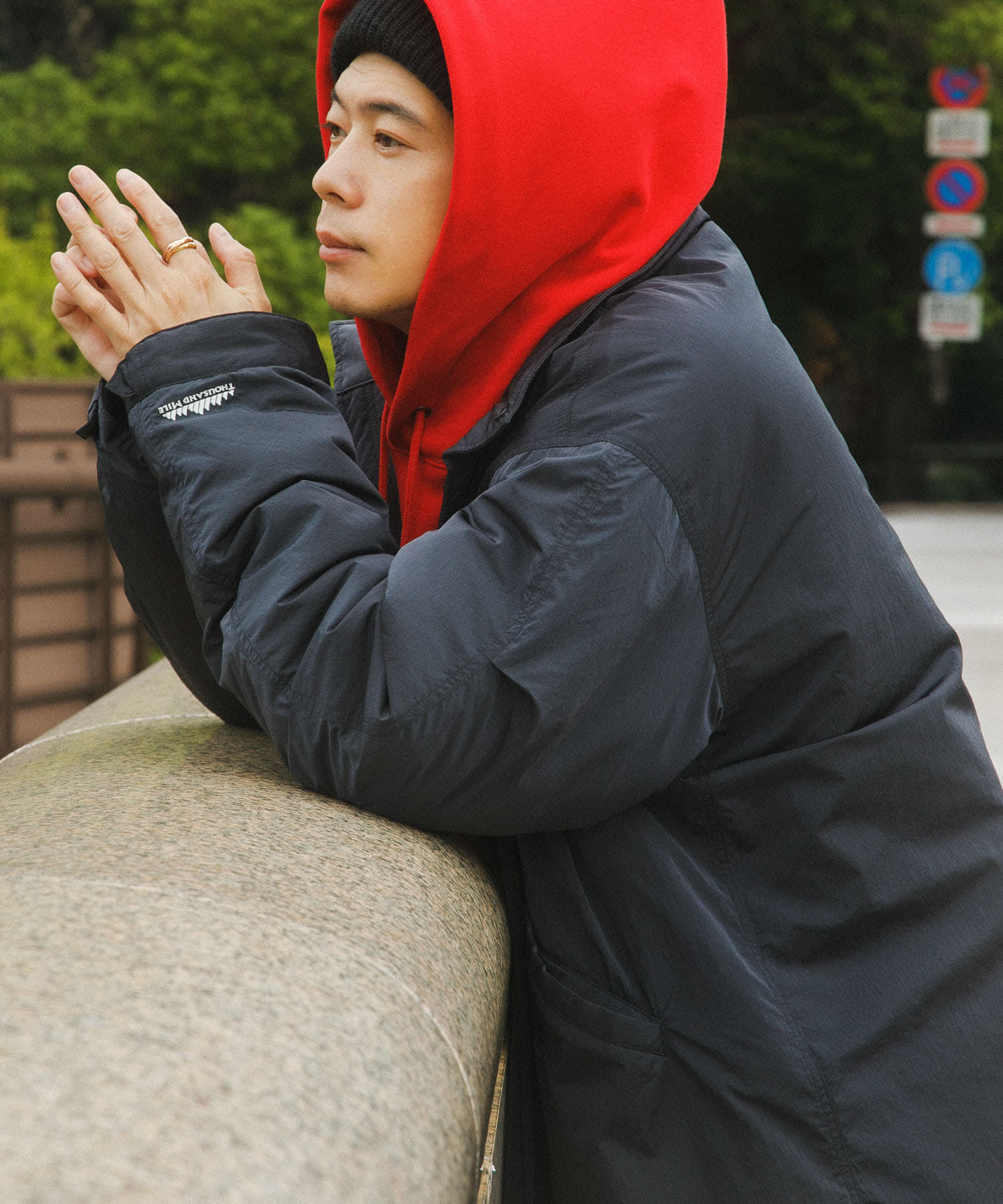 URBAN RESEARCH「『別注』THOUSAND MILE&times;URBAN RESEARCH　PADDED SHORT MODSCOAT」|ミリタリー・モッズコート|ネイビー