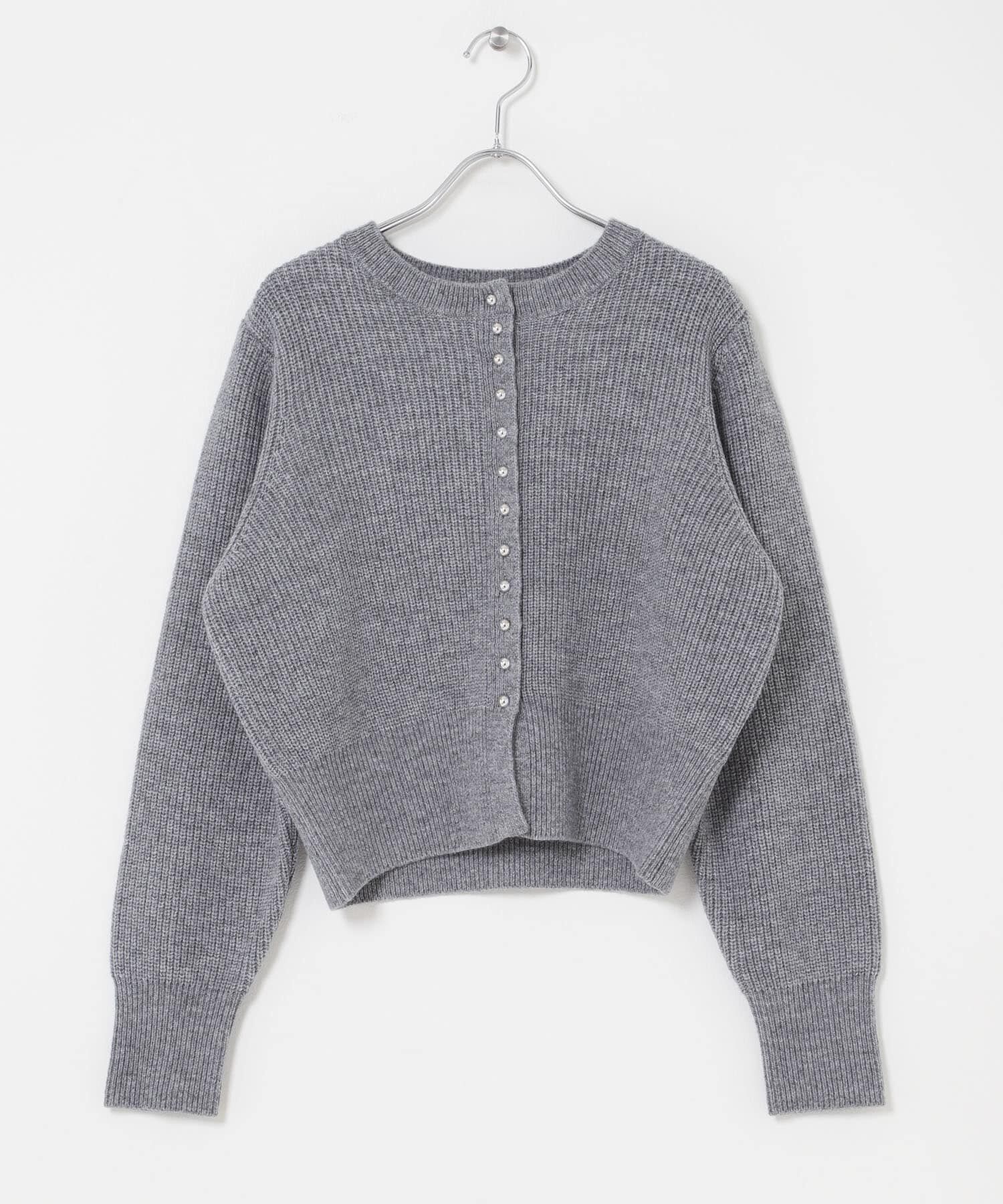 URBAN RESEARCH ROSSO「ボタンデザインニットプルオーバー」|カーディガン|