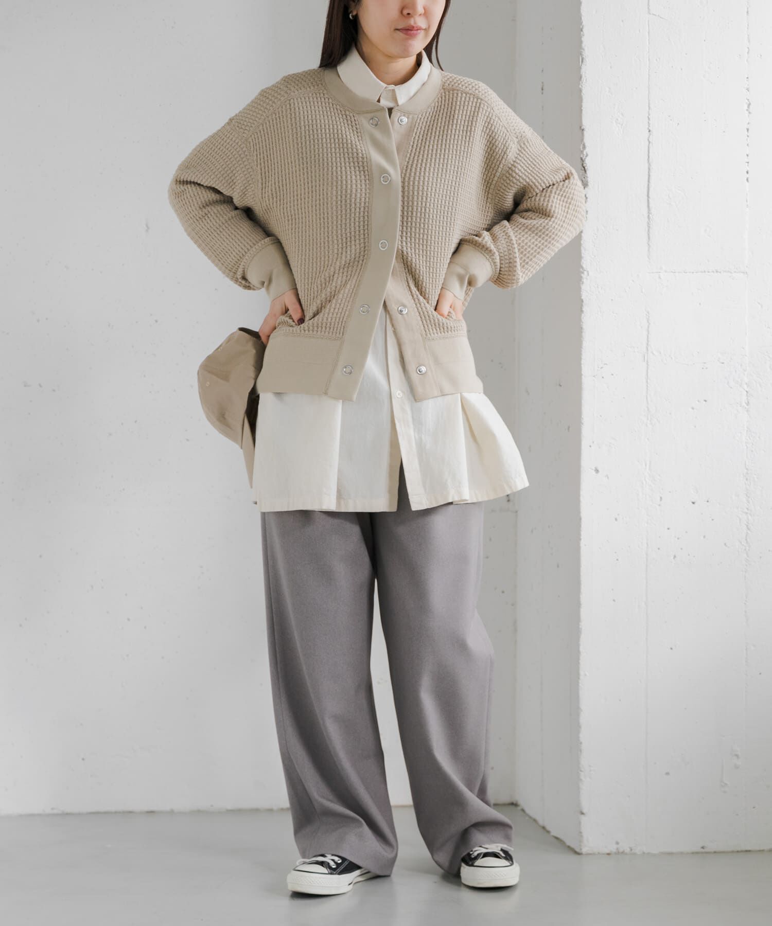 URBAN RESEARCH DOORS「FORK&SPOON　ワッフルカーディガン」|カーディガン|