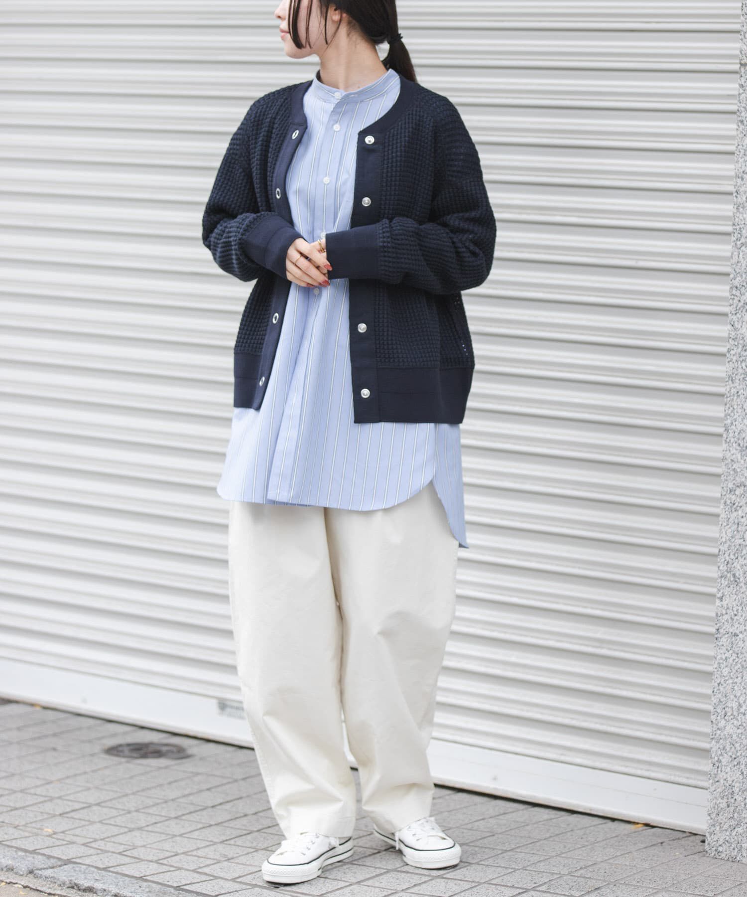 URBAN RESEARCH DOORS「FORK&SPOON　ワッフルカーディガン」|カーディガン|