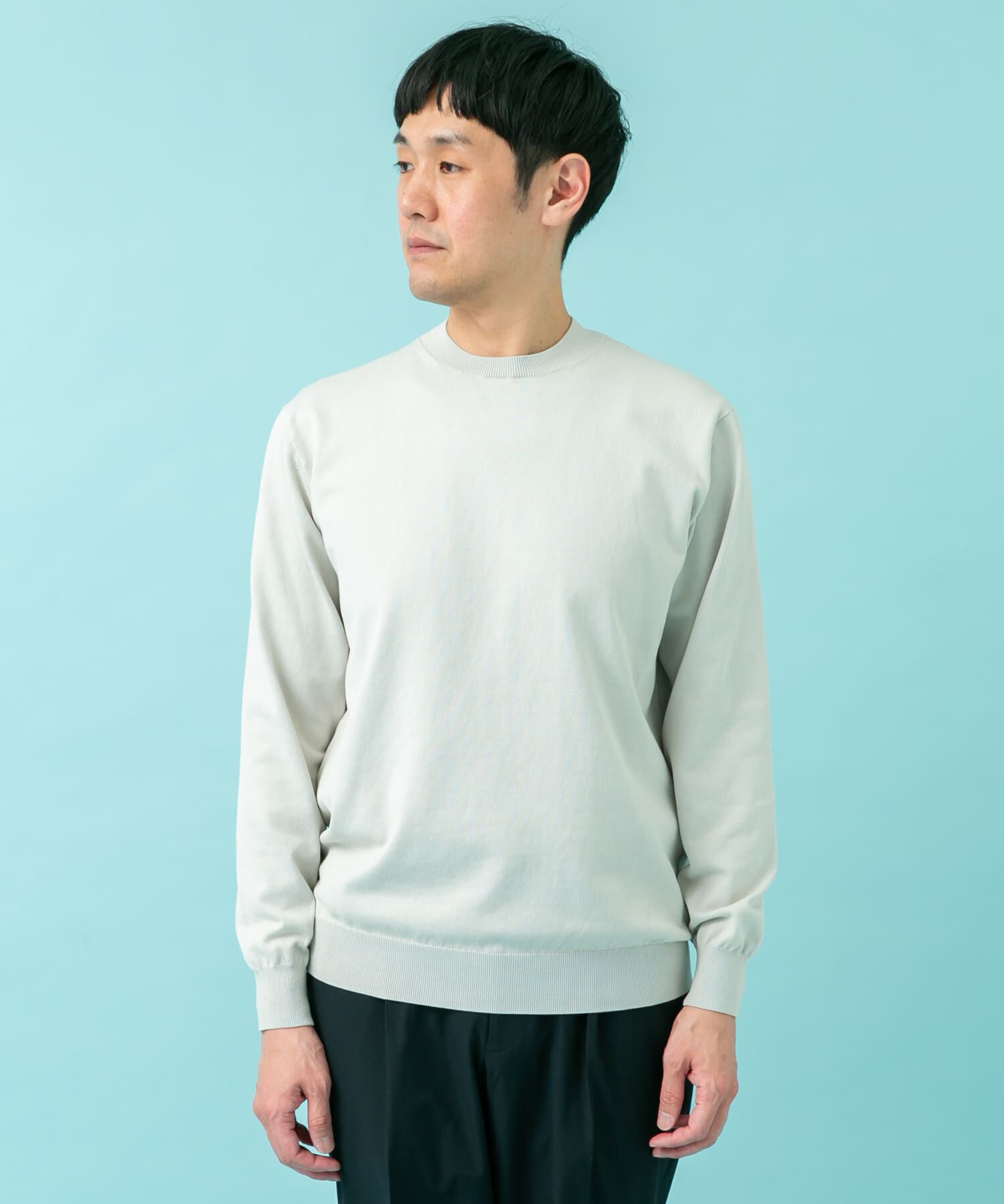 URBAN RESEARCH DOORS「LIFE STYLE TAILOR　ハイゲージクルーネック長袖ニット」|ニット・セーター|