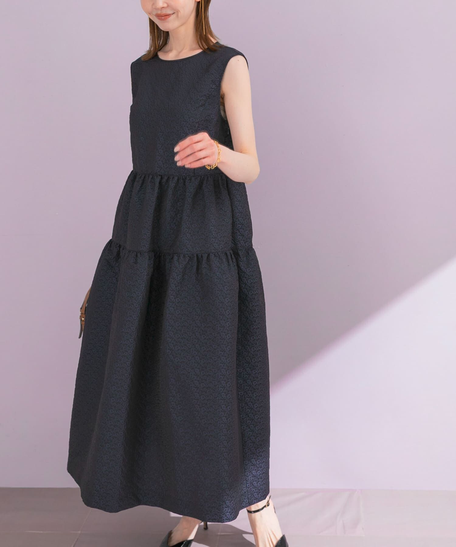 URBAN RESEARCH ROSSO「フラワージャガードフォルムワンピース」|ワンピース|