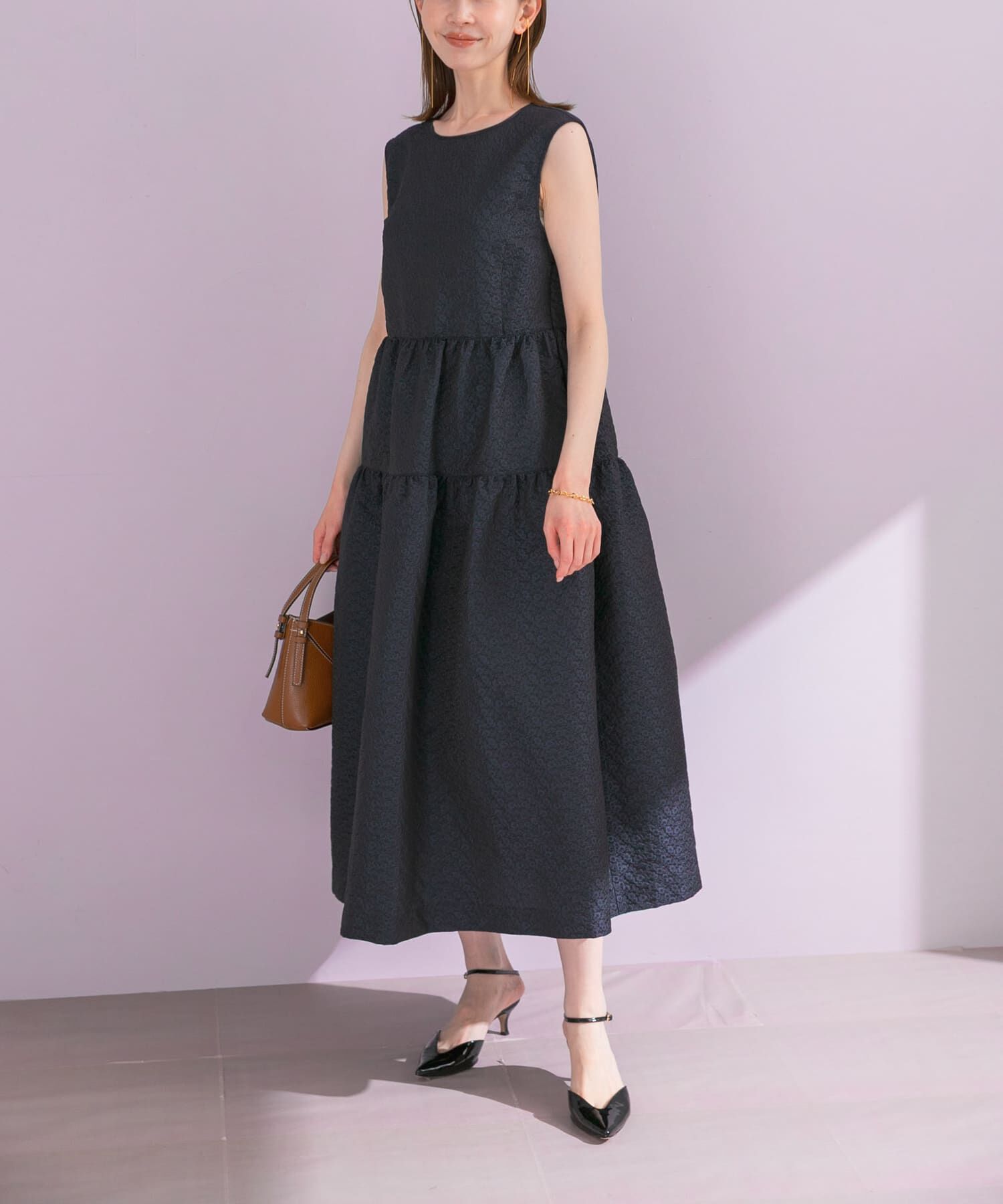 URBAN RESEARCH ROSSO「フラワージャガードフォルムワンピース」|ワンピース|