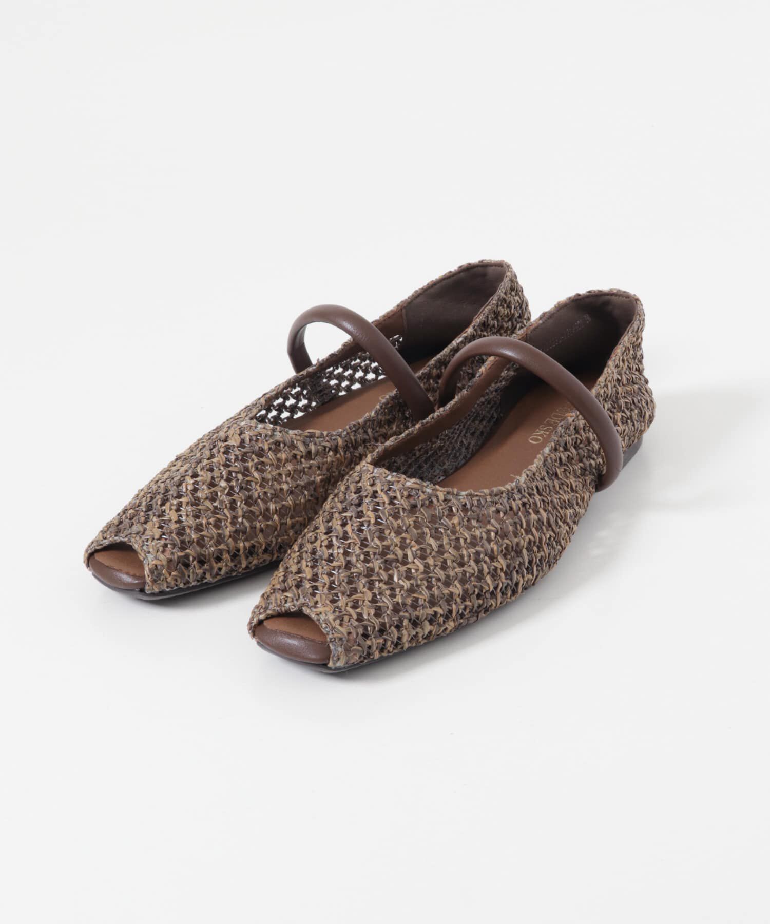 RODE SKO「ピープトゥベルトメッシュフラット」|その他|