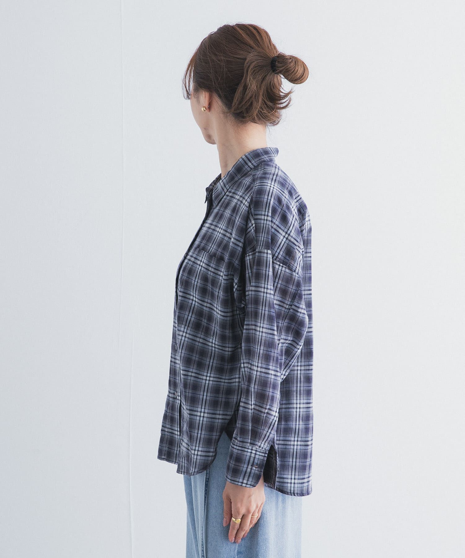 URBAN RESEARCH DOORS「チェックシアーシャツ」|シャツ・ブラウス|