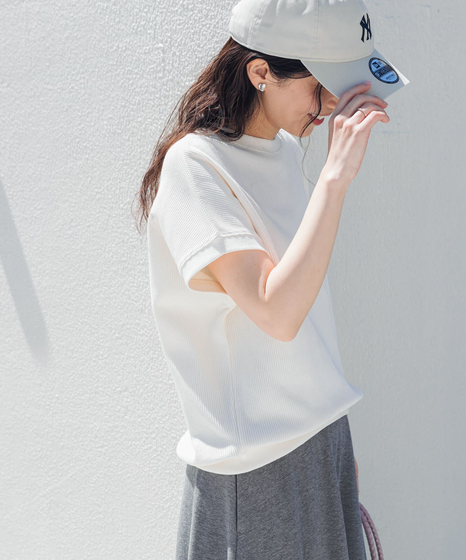 URBAN RESEARCH DOORS「タックフライスフレンチTシャツ」|Tシャツ・カットソー|