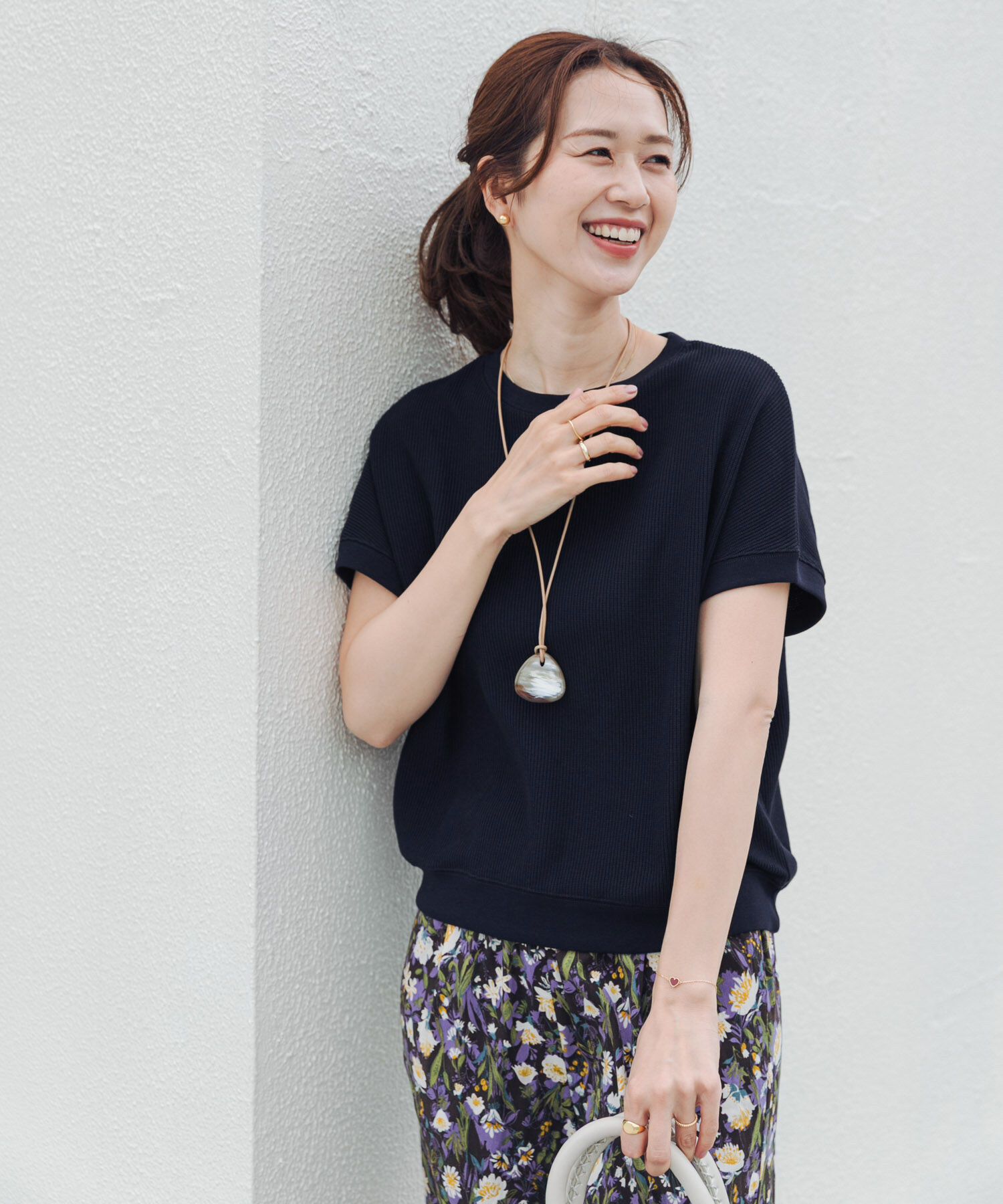 URBAN RESEARCH DOORS「タックフライスフレンチTシャツ」|Tシャツ・カットソー|