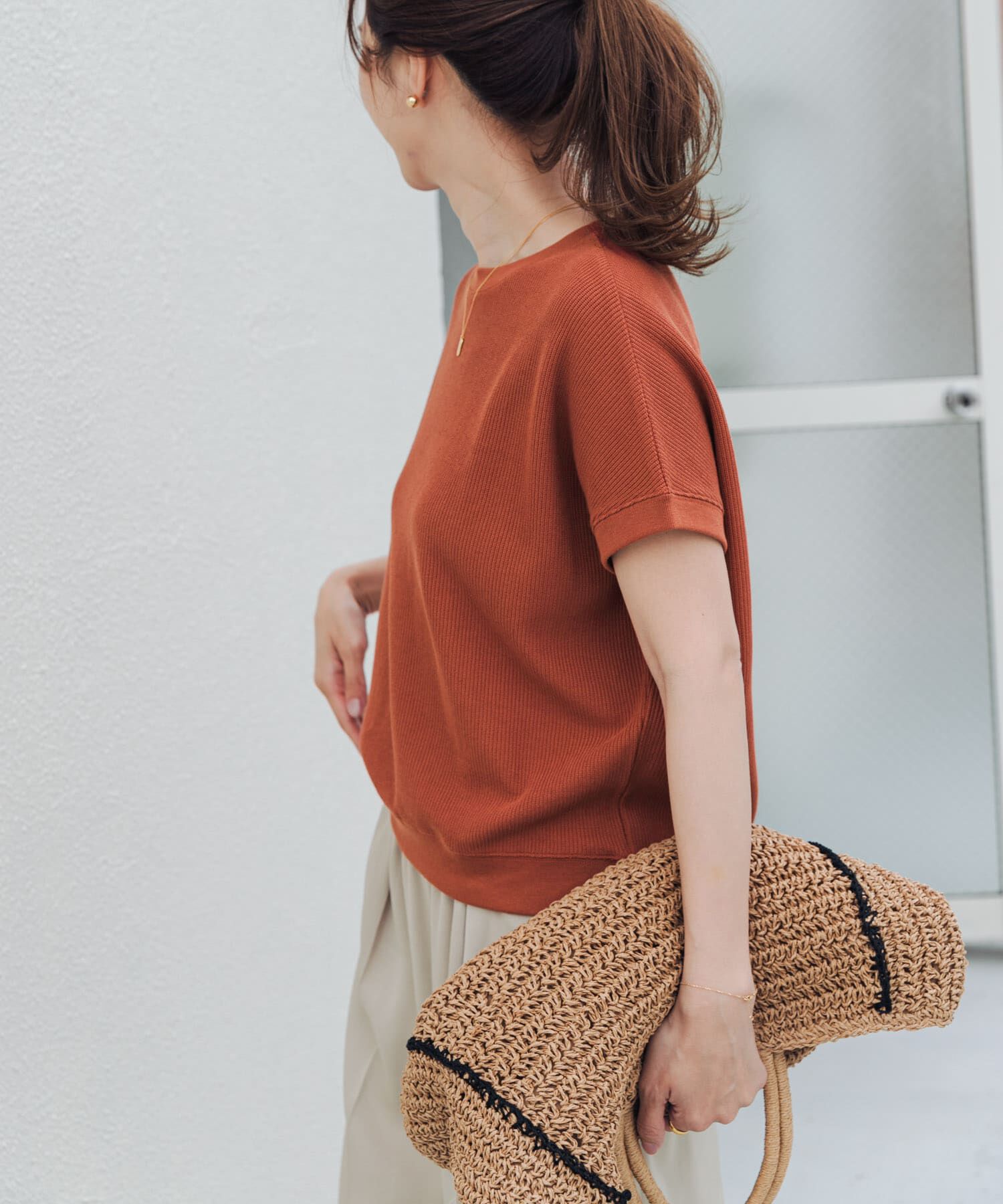 URBAN RESEARCH DOORS「タックフライスフレンチTシャツ」|Tシャツ・カットソー|