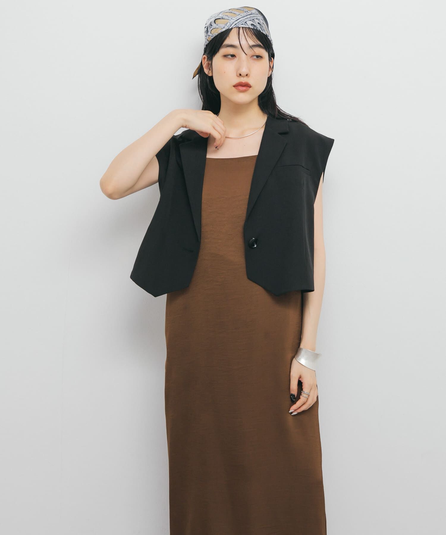  「サテンキャミワンピース」|ワンピース|